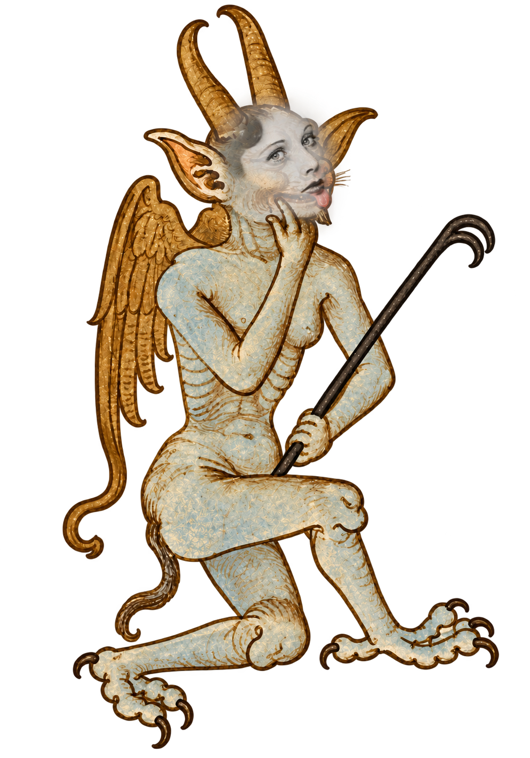 Mara Vale, rendered as a pale winged keeper of bargains
