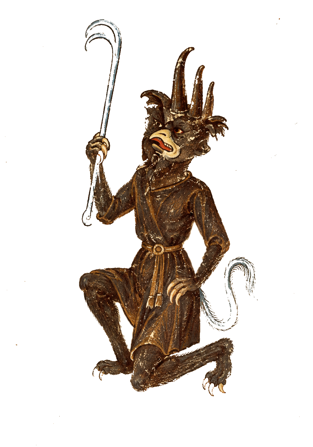 The Seraph Iophiel, rendered as a dark crowned witness